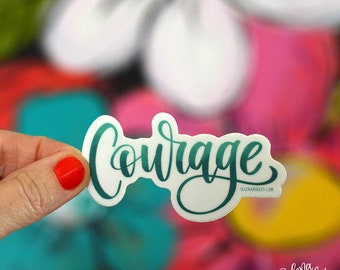 COURAGE- Single Sticker | Power Word | Word of the Year | Inspirational Word Sticker