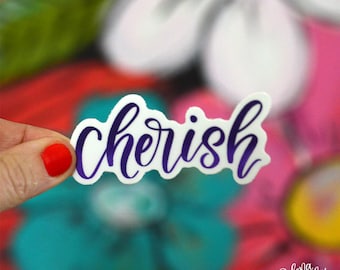 CHERISH - Single Sticker | Power Word | Word of the Year | Inspirational Word Sticker