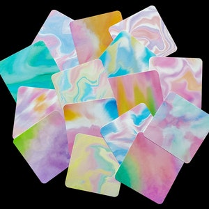 Set of Colored Tiles for Zentangle Art Work- 4-inch square