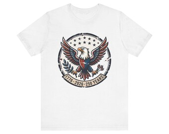 Patriotic Eagle Shirt, USA 250th Anniversary Tee, American Eagle 1776-2026, Fourth of July Stars and Stripes Gift