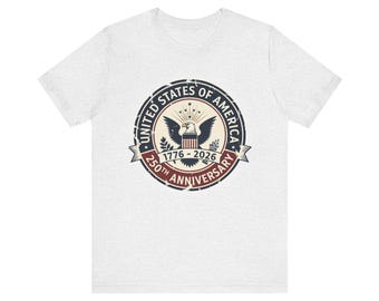 United States 250th Anniversary Shirt, USA Crest Tee 1776-2026, America Semiquincentennial Patriotic July 4th Gift