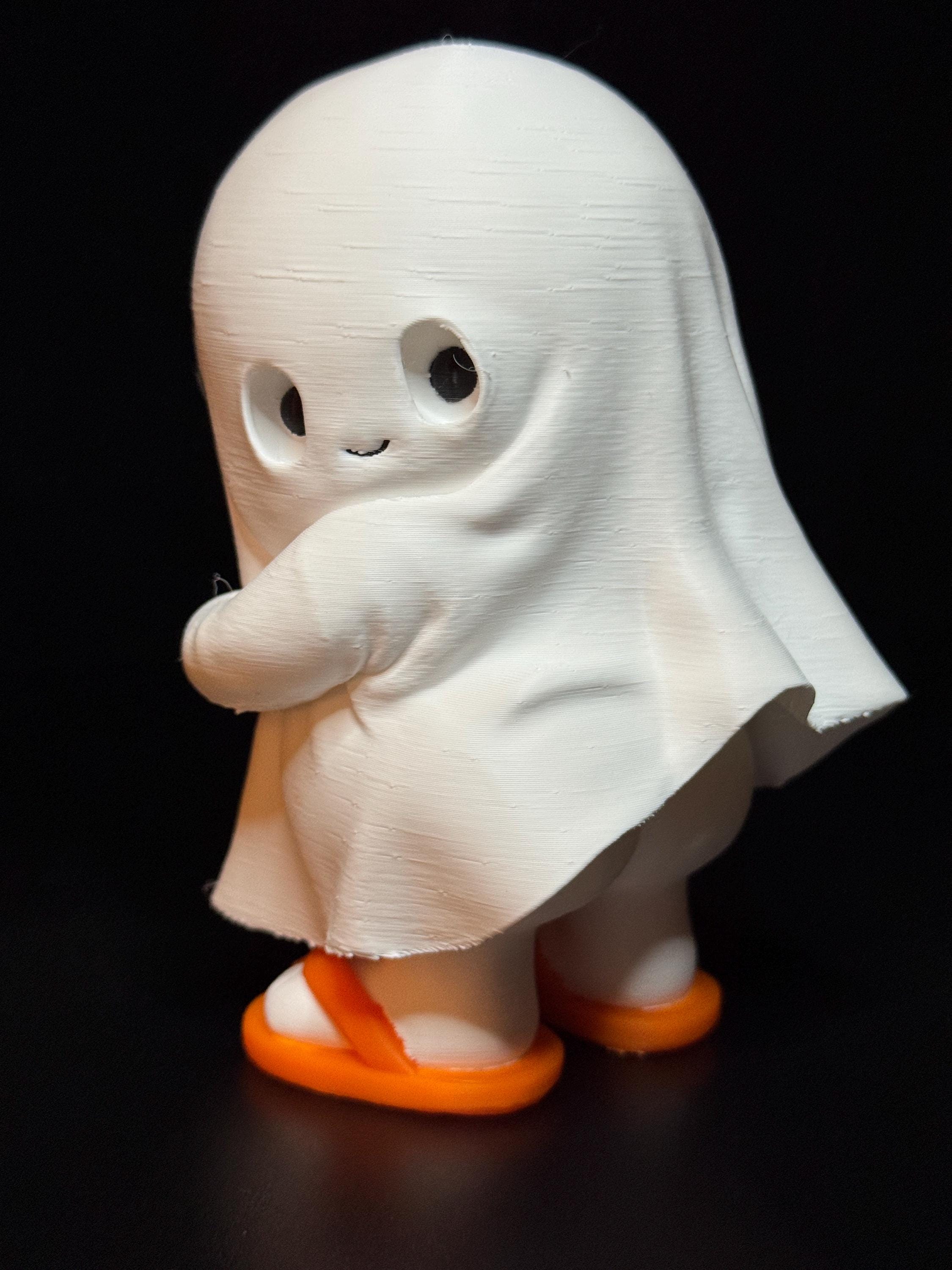 Halloween Ghost in Flip Flops Figurine, 5 Inch Whimsical Indoor Decor
