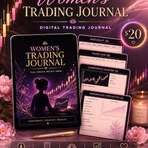 Women’s Trading Journal | Trade tracker (Excel Spreadsheet)