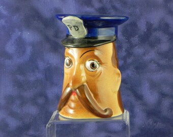 Police Bank /Cop Bank/Kids Piggy Bank/ Father's Gift/Coin Bank/Change Bank/Ceramic Bank/Handpainted Bank/From orginal Stangl molds