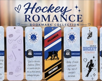 Marcapáginas de romance de hockey