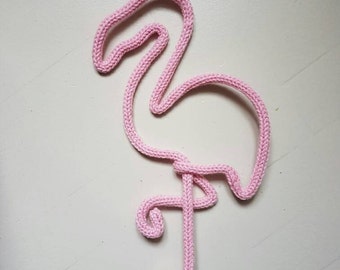 Flamand rose en tricotin