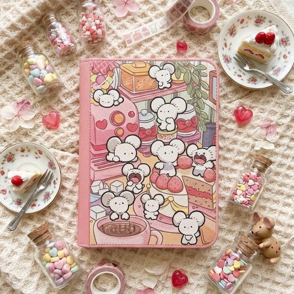Pink Maushold Pokemon/TCG Binder | Full Color UV Printed | 2x2 & 3x3 Sleeve | Vaultx