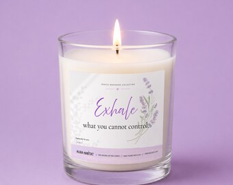Personalized Soy Candle, Gentle Reminder Candle, Encouragement Gift, Stress Relief Gift, Mental Health Gift - GR003
