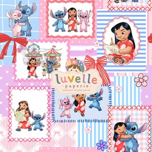 Diseño sin costuras de alienígena azul, patchwork de niña isleña, tela infantil (descarga digital)
