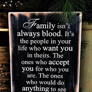 Friendship Picture Plaque, Family Quote Print on Wood (5x7)