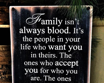 Friendship Picture Plaque, Family Quote Print on Wood (5x7)