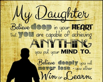 Daughter Gift Print: Inspirational Wall Art (Digital Download)