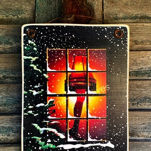 A Christmas Story, Leg Lamp, Print Adhered To Wood And Ready To Display With Vintage Rusty Tin Hanger Or Print To Frame Yourself, 5''x7'' image 1