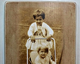 Personalized Photo Plaque with Custom Quote: Sepia Antique Wood Print (8'' x 6'')