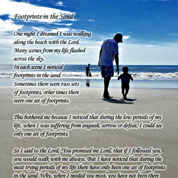 Footprints in Sand Etsy