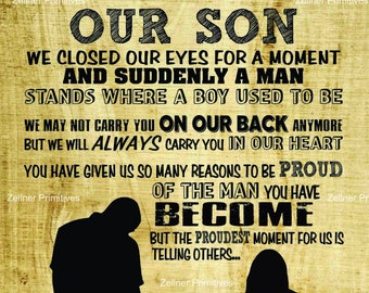 Our Son Poem Print: Sentimental Gift for Son (Digital Download)