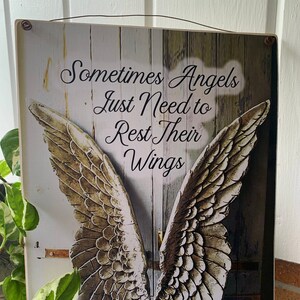 Sometimes Angels Just Need to Rest Their Wings / Print to frame yourself or Print Adhered To Wood with wire hanger / 5x7, 8x10 or 11x14 image 2