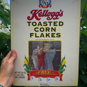 Kellogg #39 s Vintage Cereal Box Cover / Wood Plaque / Front of Box is