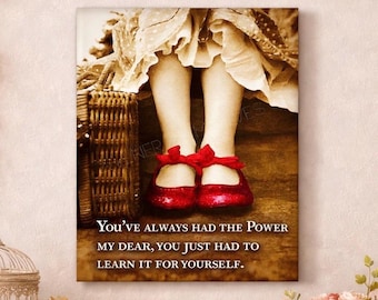 Wizard Of Oz Wood Picture Plaque: Inspirational Quote Art