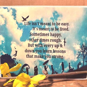 Inspirational Quote Art on Wood: Rustic Plaque or Magnet