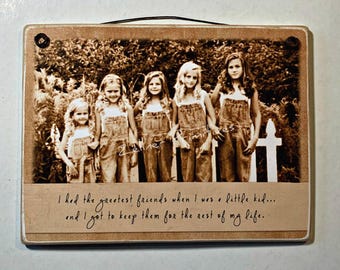 Personalized Photo Plaque with Custom Quote: Unique Wood Picture Gift