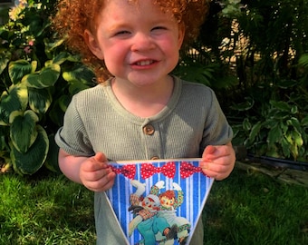 Raggedy Ann and Andy Wood Sign, Vintage Nursery Decor