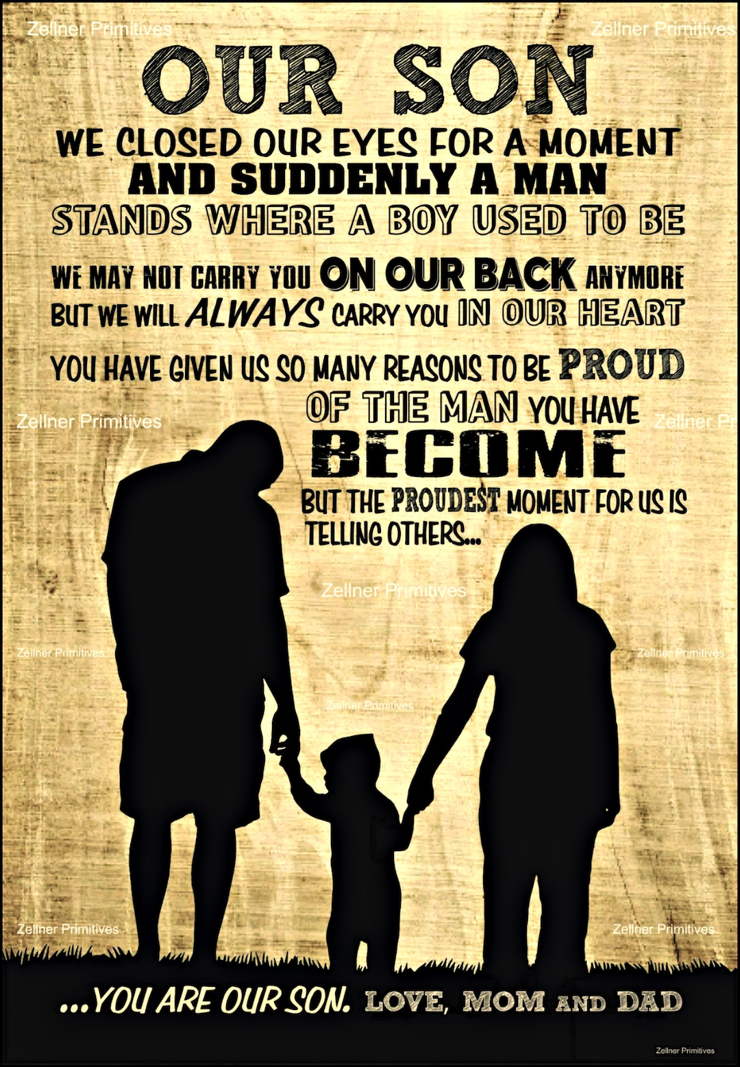 Father Day Gifts For Son From Mom To Son Watching You Be A Dad Personalized  Poster, Heartfelt Niche - Family, image size:1080x1557
