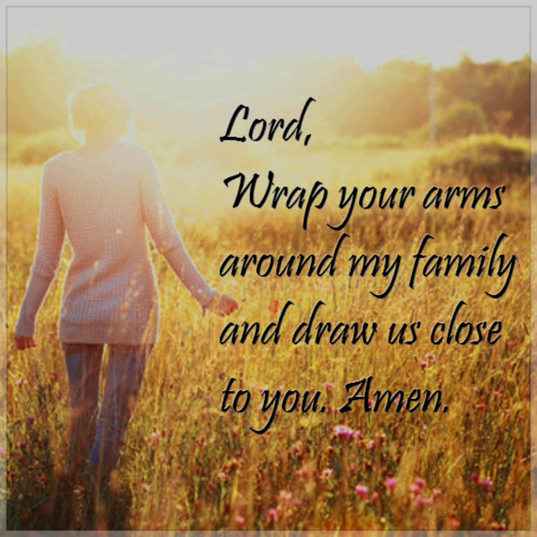 Lord Wrap Your Arms Around My Family / Inspirational Picture Plaque / Handmade in the USA Etsy