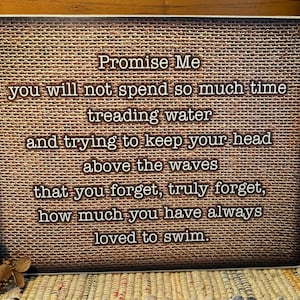 Love To Swim / Bellissimo e stimolante cartello in legno o stampa da incorniciare / 8x10 o 11x14