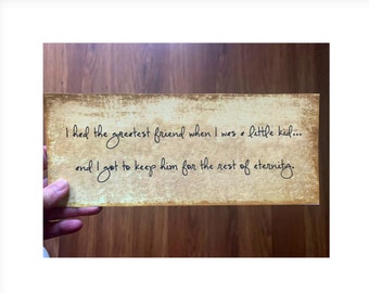 Gift for brother / Wood Plaque ready to display or Print / 10”x4” / Brother Quotes / Brother gifts
