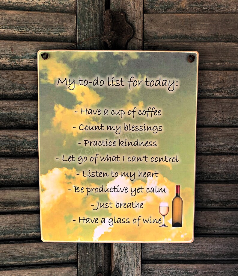 My to Do List for Today Print to Frame or Wood Sign Ready to Etsy