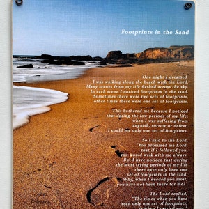 Footprints in the Sand / Handmade Picture Plaque / - Etsy