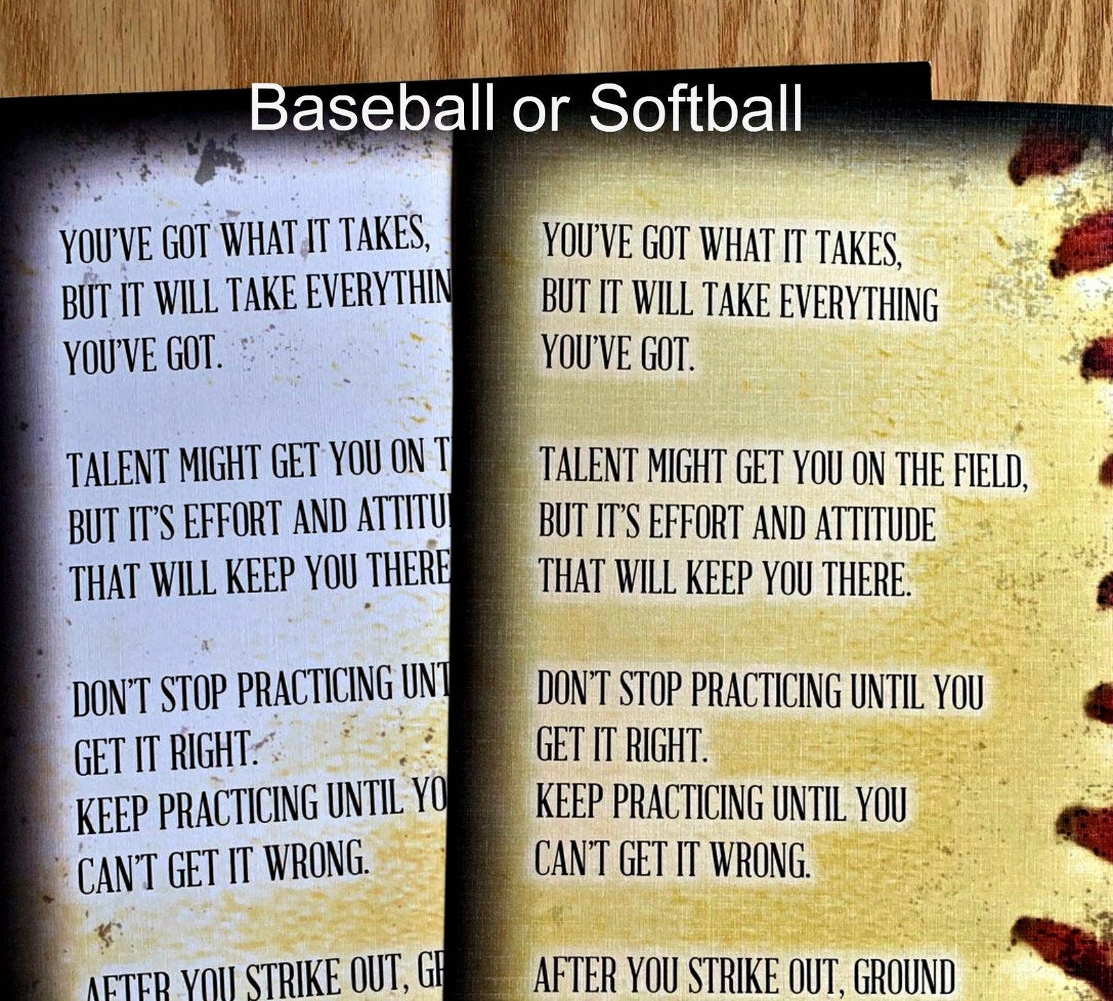 Motivational / Baseball and Softball Gift / Large 16 X Etsy