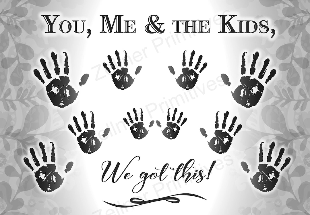 Personalized Family Handprint Art on Wood - 16x11 - Etsy