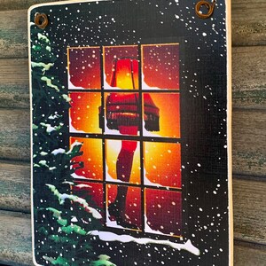 A Christmas Story, Leg Lamp, Print Adhered To Wood And Ready To Display With Vintage Rusty Tin Hanger Or Print To Frame Yourself, 5''x7'' image 3