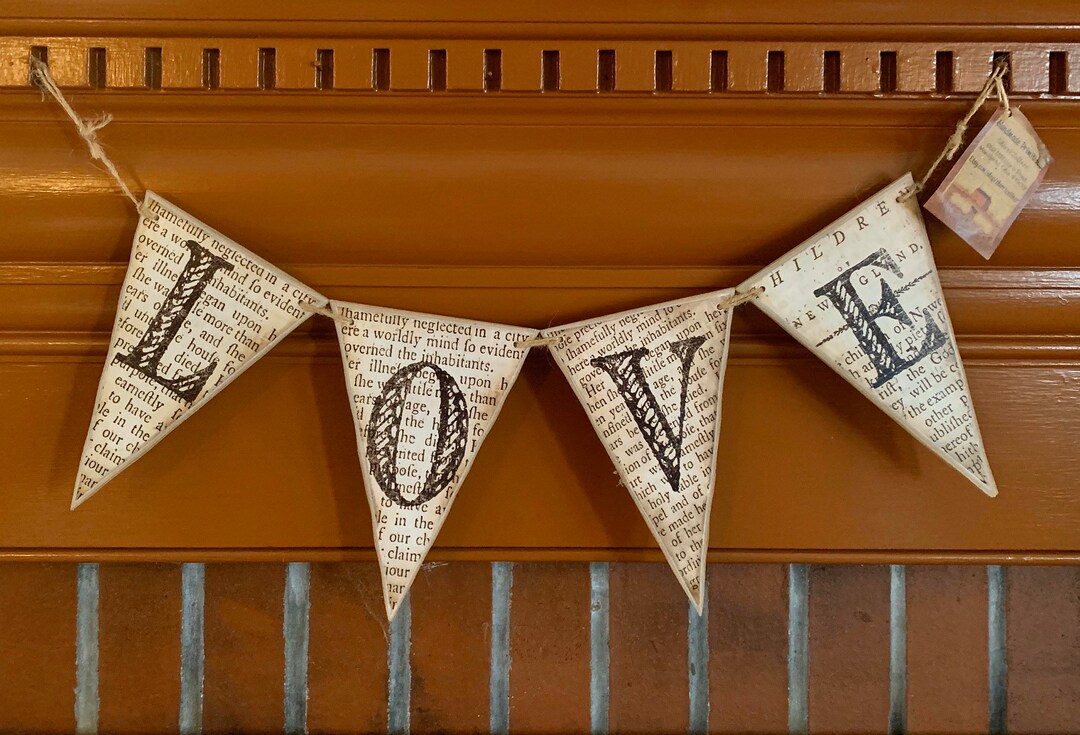 Love Banner / Made With Wood / Over 24" Long / Ready to Display ...