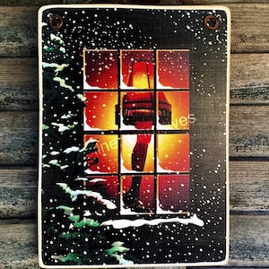 A Christmas Story, Leg Lamp, Print Adhered To Wood And Ready To Display With Vintage Rusty Tin Hanger Or Print To Frame Yourself, 5&#39;&#39;x7&#39;&#39;