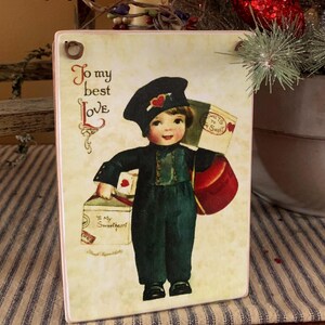 Vintage Geschenke / Vintage Drucke auf Holz geklebt / Verkauft als Set oder einzeln / Jeder misst 15x10cm / Handgefertigt