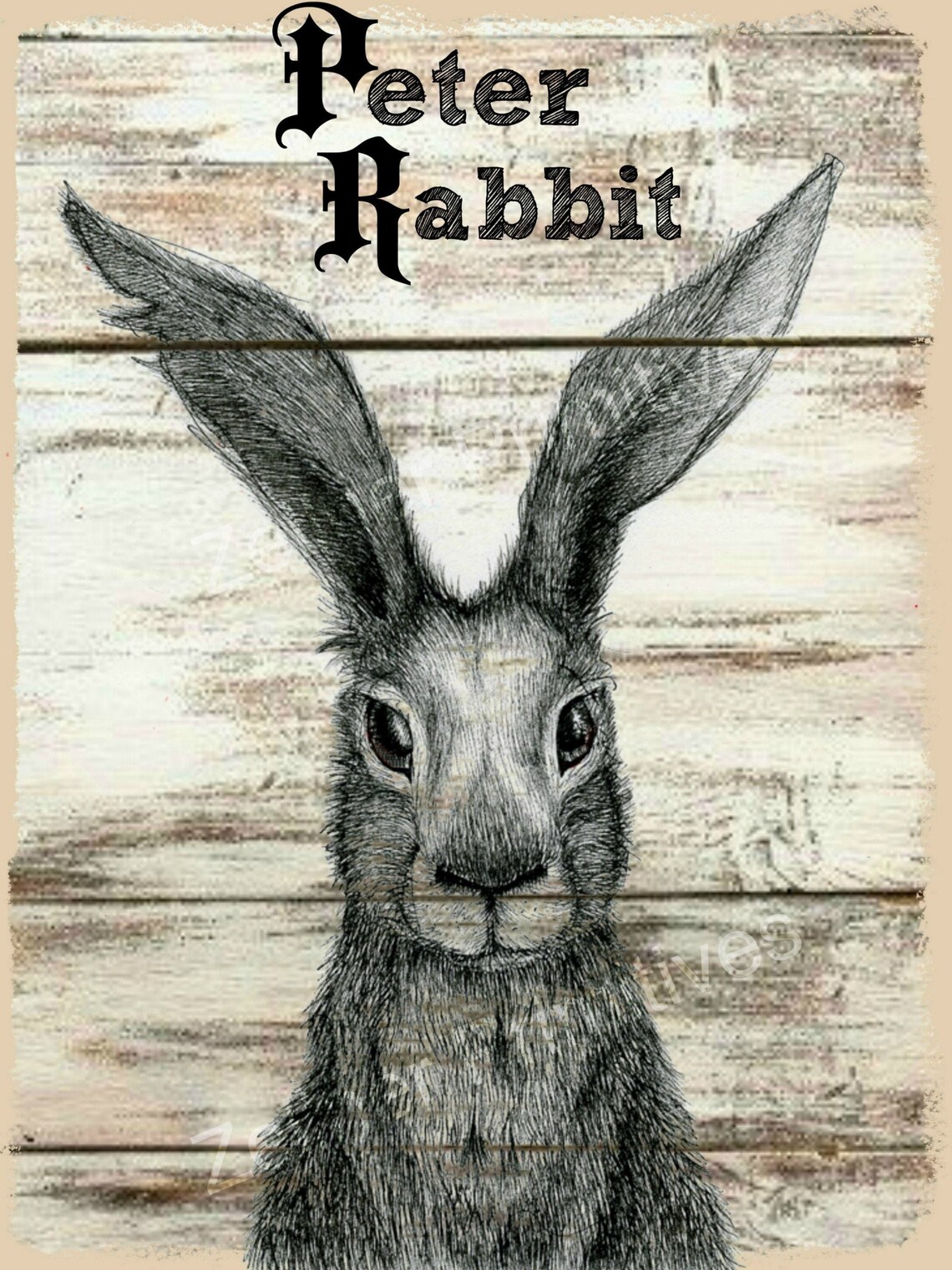 Peter Rabbit / Print Adhered to Wood and Ready to Display With | Etsy