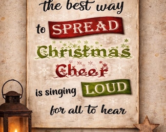 Christmas Cheer Wood Sign: Holiday Home Decor