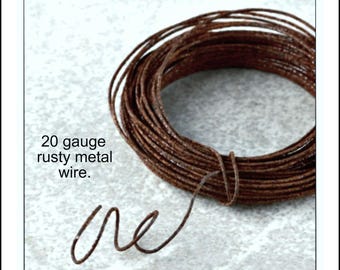 Rusty Wire: 20 Gauge Bendable Metal Wire, 30 ft Roll