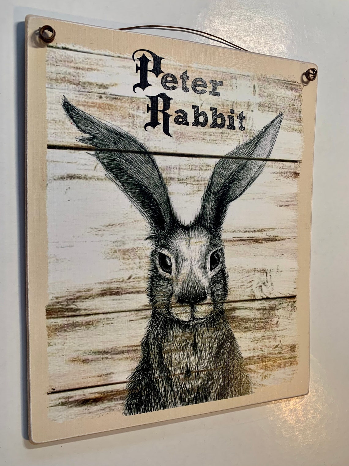 Peter Rabbit / Print Adhered to Wood and Ready to Display With | Etsy