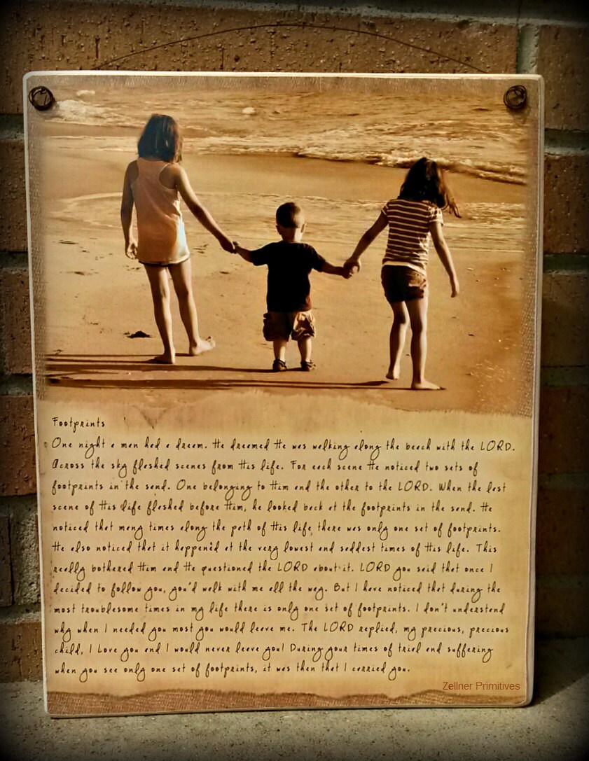 Footprints in the Sand Personalized Gift Custom Made Using Etsy