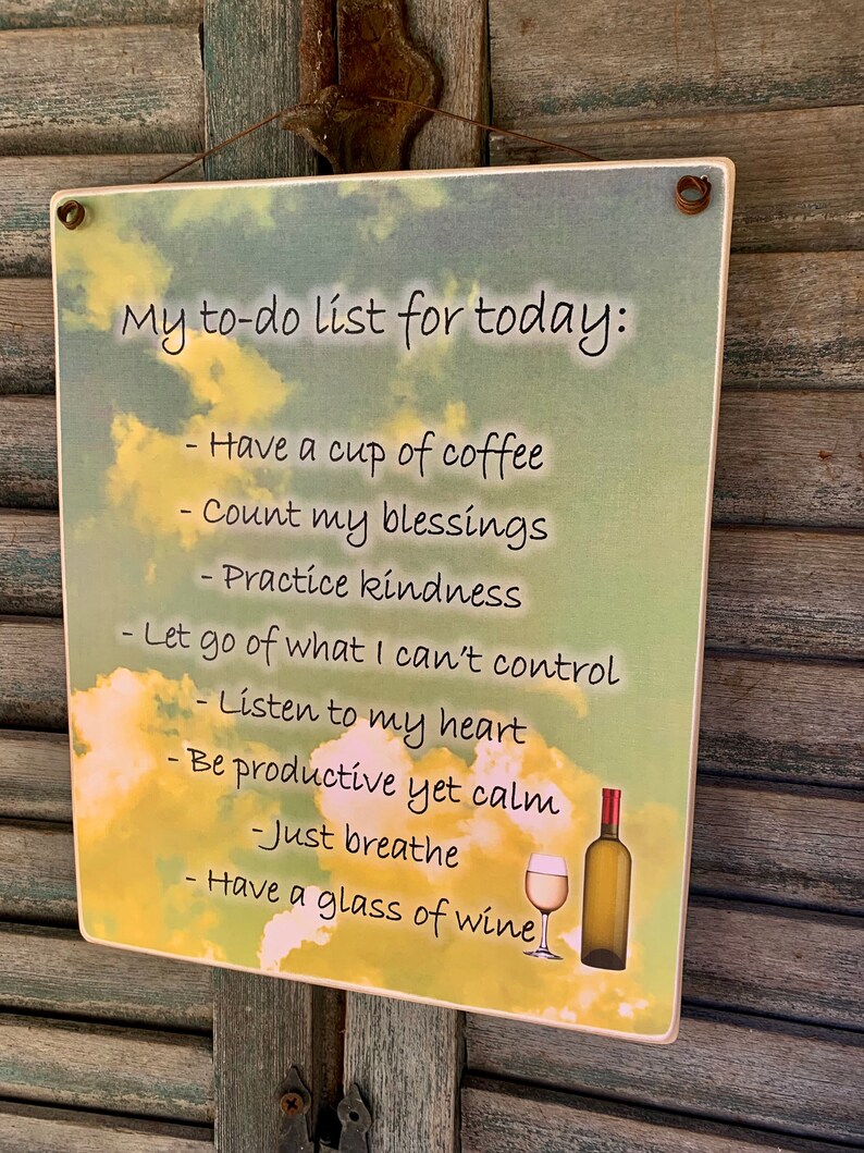 My to Do List for Today Print to Frame or Wood Sign Ready to Etsy