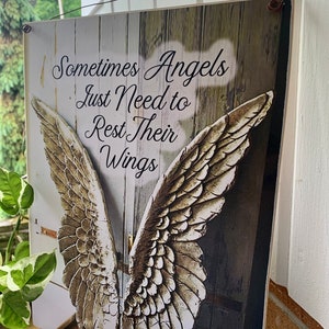 Sometimes Angels Just Need to Rest Their Wings / Print to frame yourself or Print Adhered To Wood with wire hanger / 5x7, 8x10 or 11x14 image 4