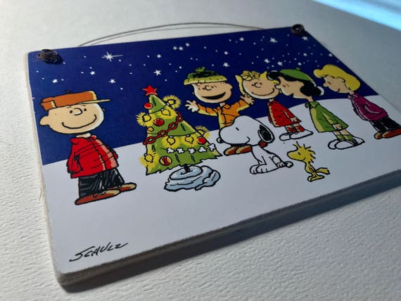 Charlie Brown Christmas / Handmade Picture Plaque / Ready to Charlie Brown Christmas / Handmade Picture Plaque / Ready to