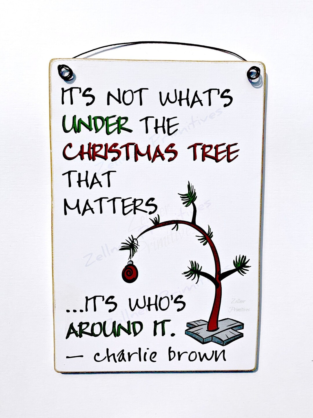 Charlie Brown Christmas, Wood Plaque or Print to Frame Yourself, 16x11