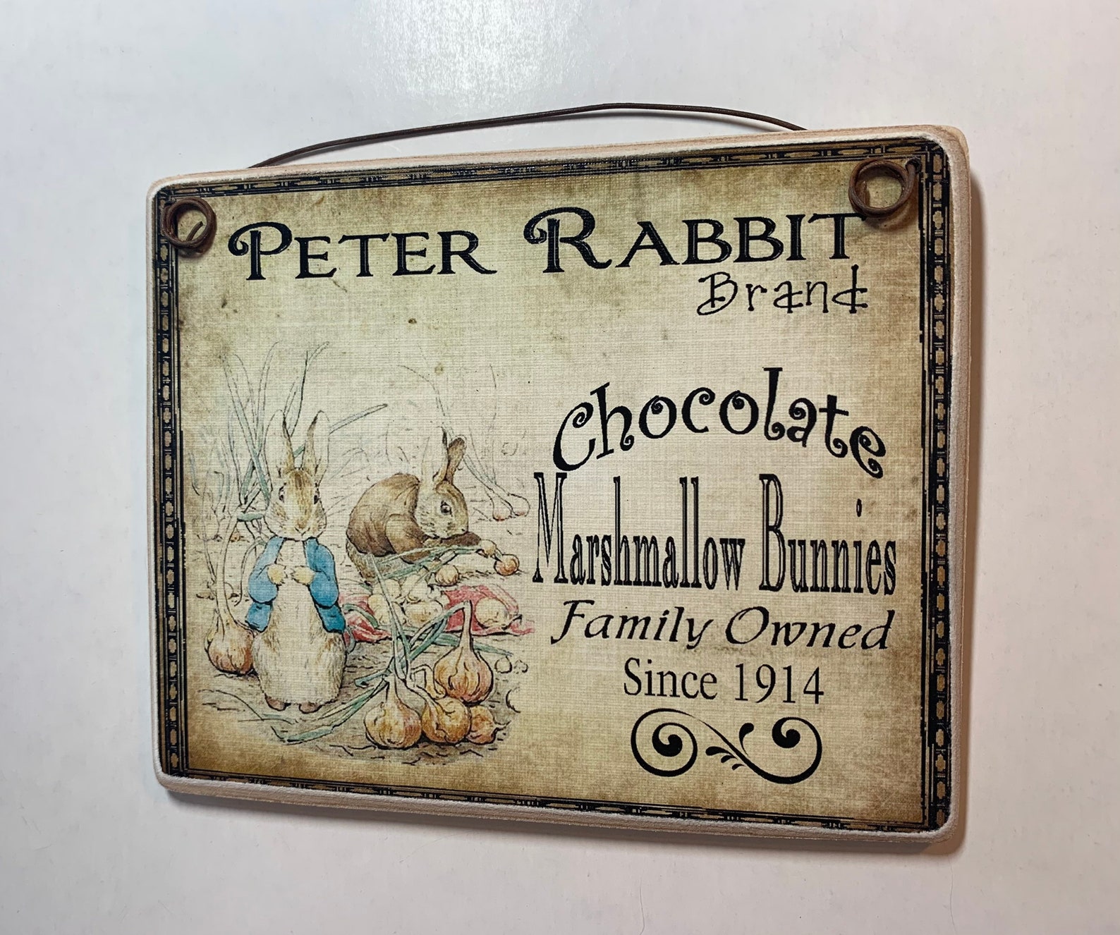 Peter Rabbit Brand Marshmallow Bunnies / Print Adhered to Wood - Etsy