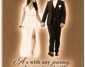 Custom Photo Wood Plaque: Personalized Picture with Quote