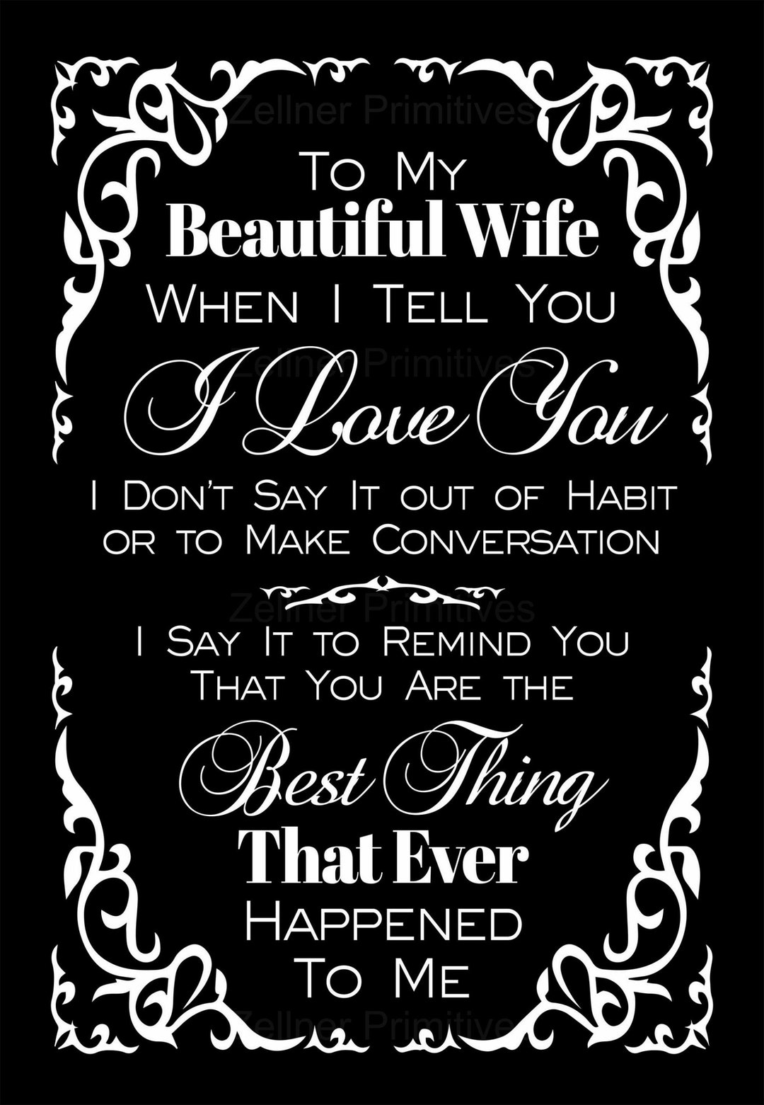 Perfect Gift for Wife / Beautiful Print Adhered to Wood Ready Etsy